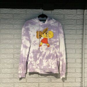 The Simpsons Sweatshirt Hoodie Lisa Saxophone Graphic Tie Dye Adult Medium